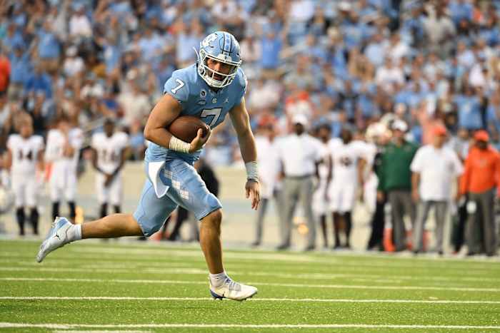 UNC football quarterback Sam Howell
